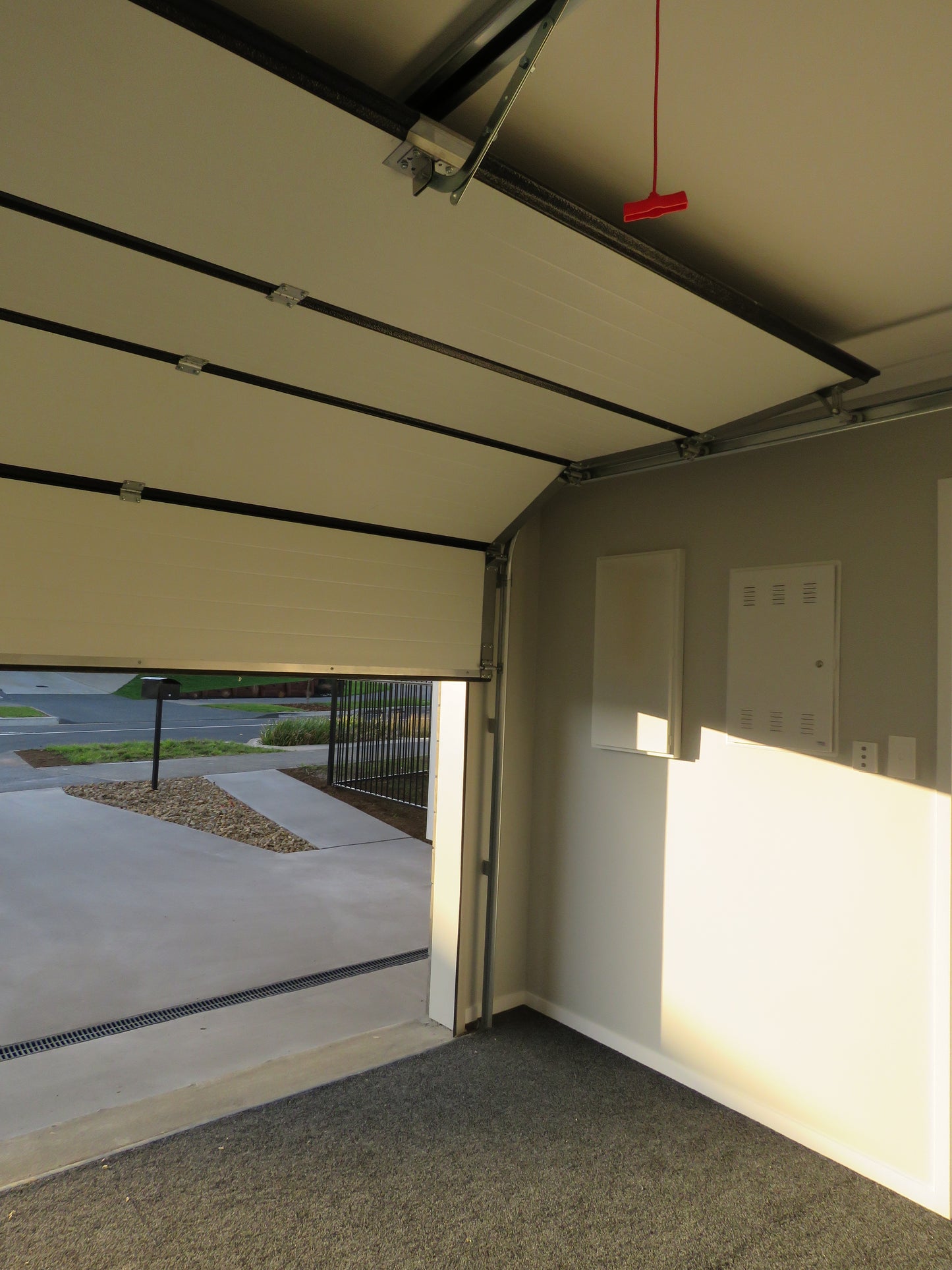 Garage Door Single High, Motor plus Remotes - Stucco - Ironsand H2400xW2950mm