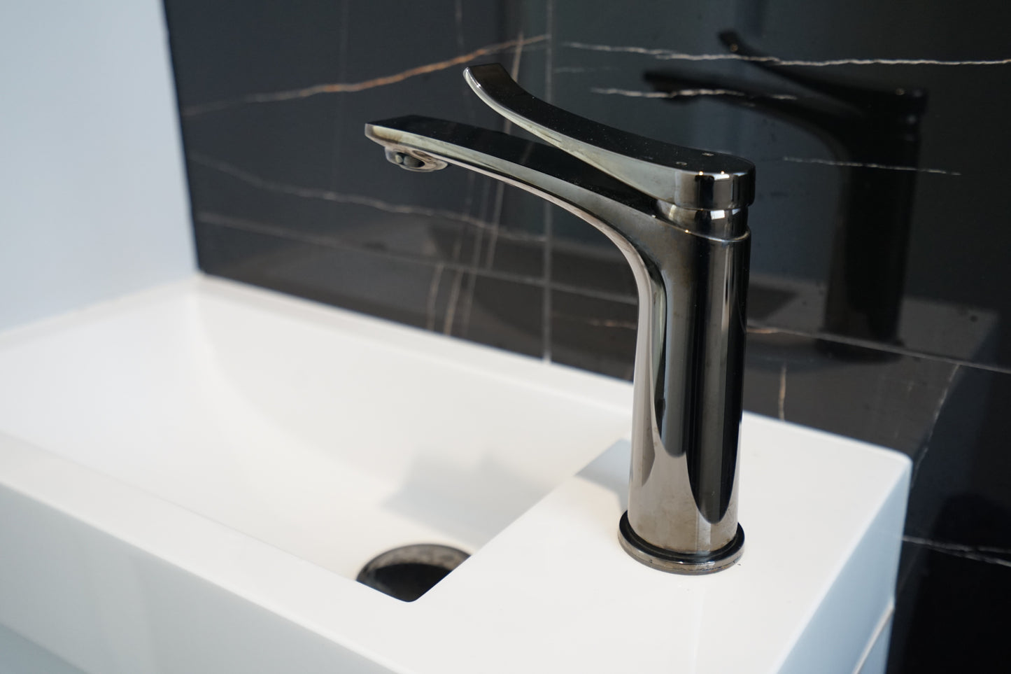 Low Basin Mixer - Dark Metal