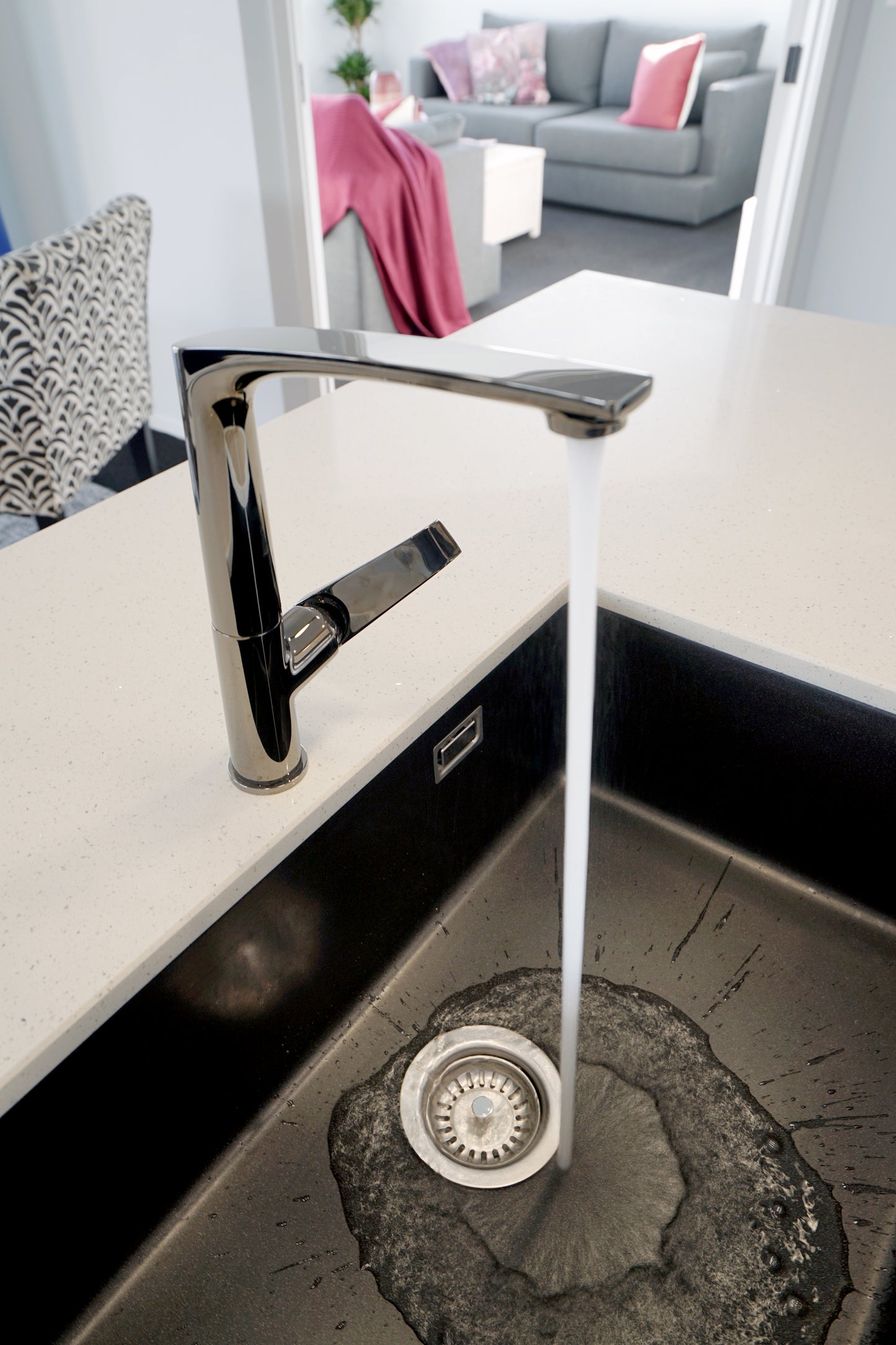 Kitchen Sink Mixer - Dark Metal