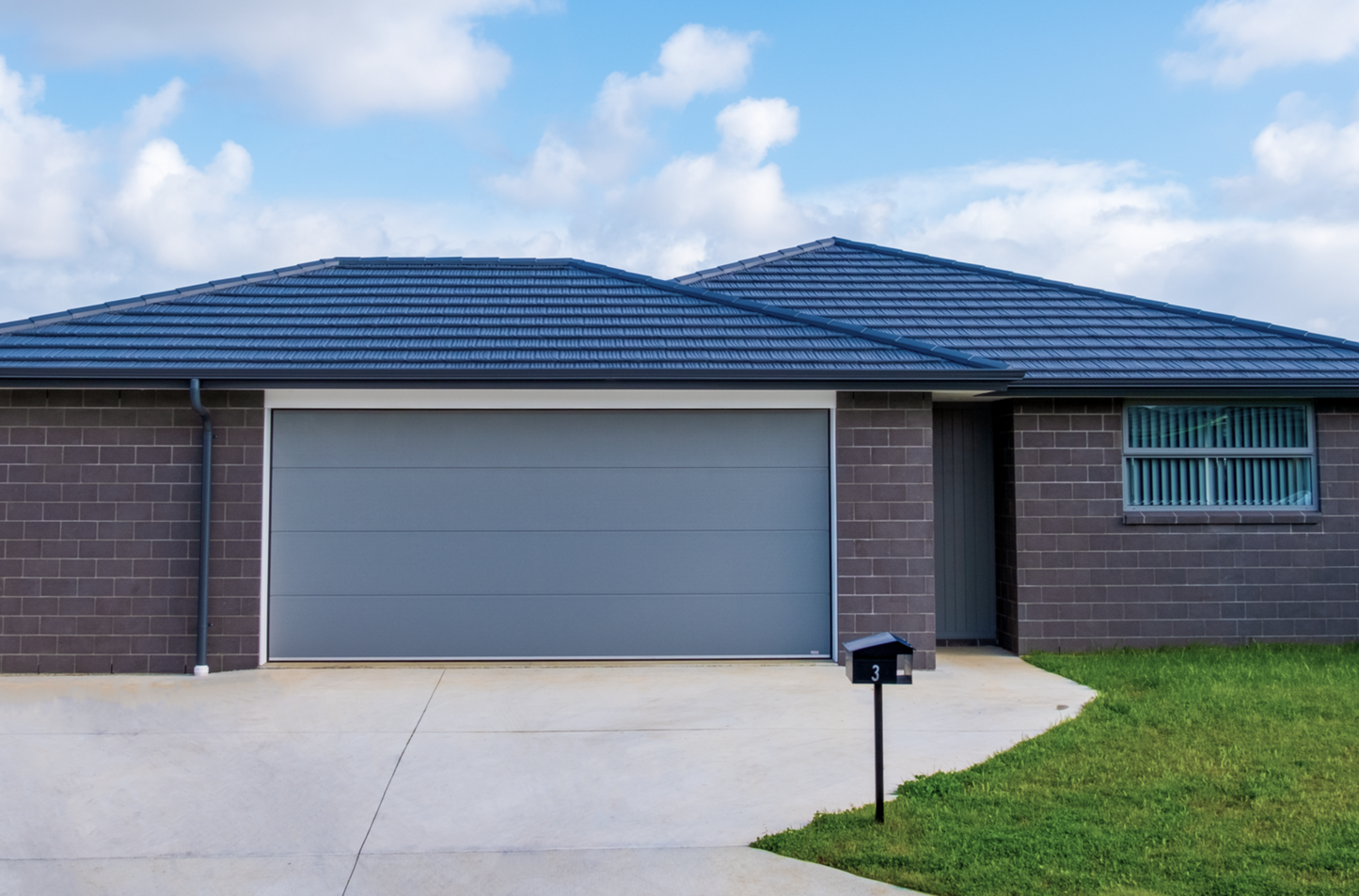 Garage Door Double, Motor plus Remotes - Stucco - Grey Friars H2130xW4860mm