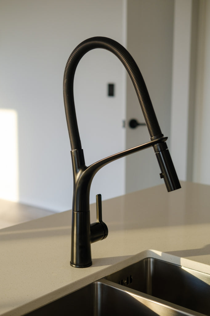 Gooseneck Sink Mixer - Black